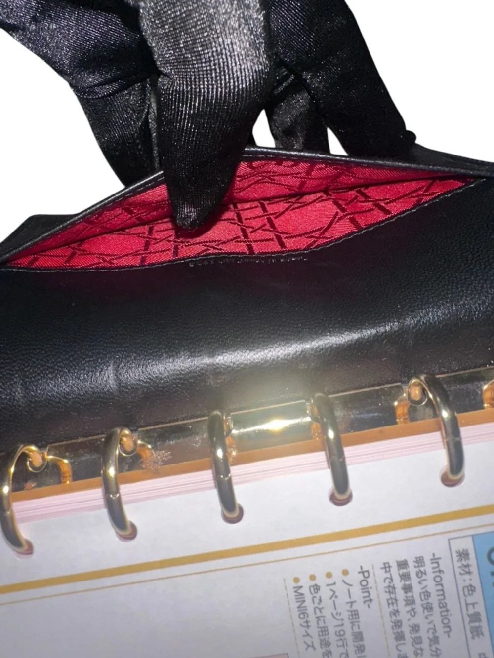 36-26 Preloved Dior Black Quilted Lambskin Leather Organizer